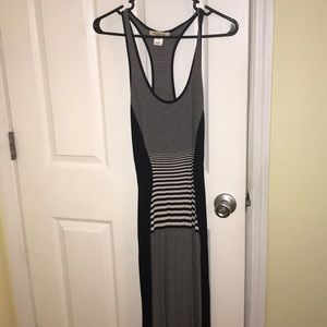 Black and white maxi dress
